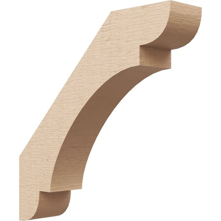Ekena Millwork 3-inch W x 14-inch D x 14-inch H Olympic Rough Cedar Woodgrain TimberThane Knee Brace, Primed BRCUR03X14X14OLYRCPR